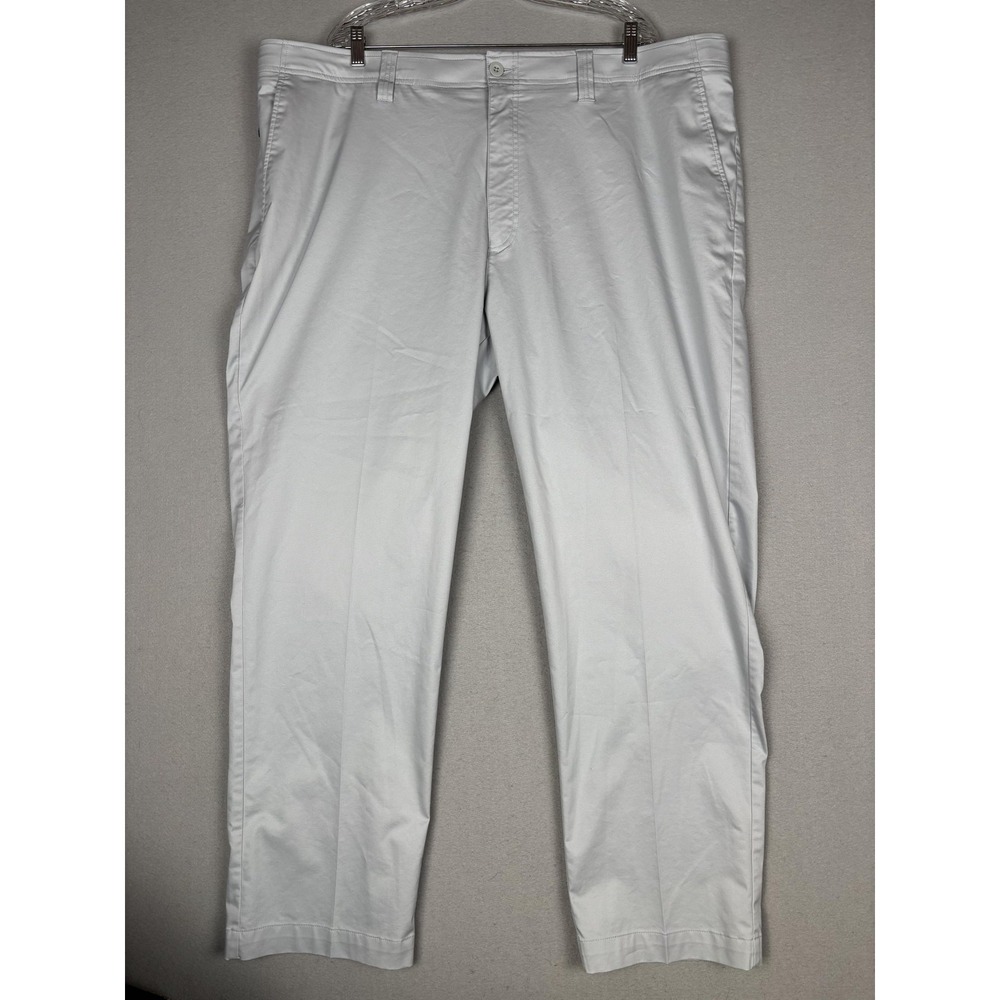 Oak Hill Pants Mens 48x32 Gray Straight Fit Tech Stretch Chino Big & Tall